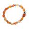 John Bead Peach Aventurine & Silver Rondelle Bead Stretch Bracelet